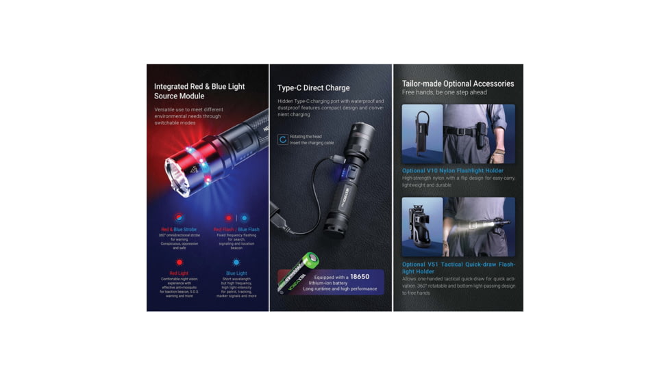 Nextorch P83 Belt Signal Flashlight