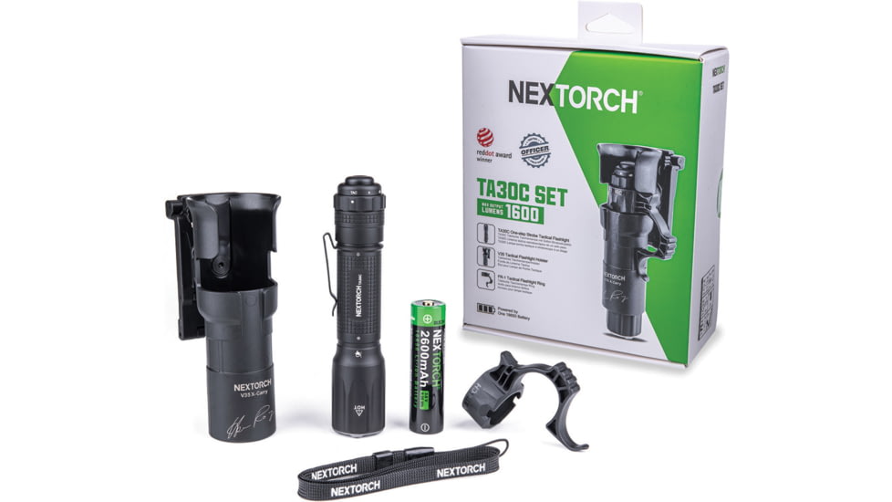 Nextorch TA30C Tactical Flashlight Set, NXTA30CST