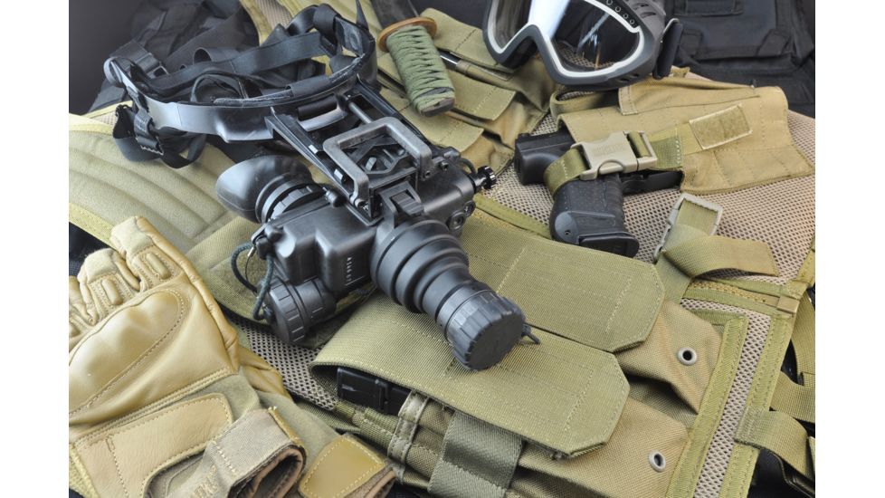 NG PVS7 QS MG Gen 2Plus Night Vision Goggles Quick Silver White Phosphor with Manual Gain, Black NGPVS72QSM