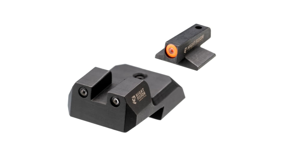 Night Fision Night Sight Set, 1911, .160in, Blade Orange Front, Black, 1911-326-003-OGZG