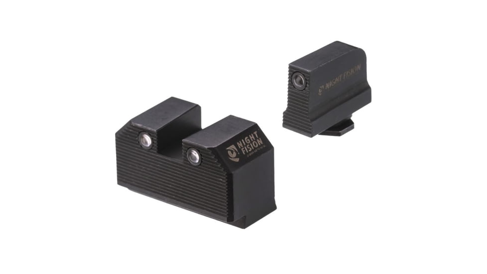 Night Fision Optics Ready Stealth Lower 1/3rd Night Sight Set, Glock 17/19/34 w/ RMR/507c/SRO/ACRO, Black Front, Black, GLK-001-330-353-ZGZG