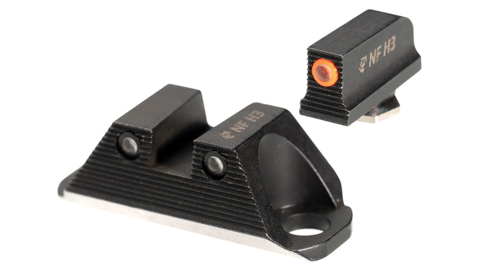 Night Fision Optics Ready Stealth Square-Notch Tritium Pistol Night Sight w/ COA Optic