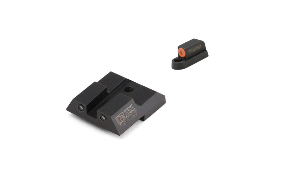 Night Fision Perfect Dot Front Night Sights w/ Square Notch Rear for CZ-USA, Orange Front w/ Green Tritium - Black Rear w/ Gree, fits P-07 &amp; P-09, CZU-076-003-OGZG