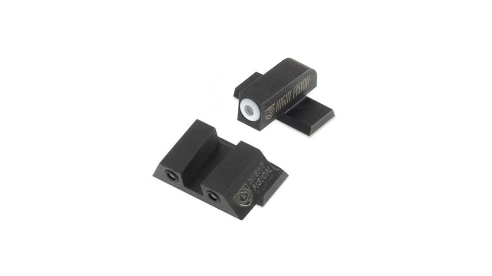 Night Fision Perfect Dot Night Sight Set w/Front, Square Rear, White Front w/Green Tritium, Black Rear w/Green Tr, Fits Springfield XD/XDM/XD Mod. 2, SPR-226-003-WGZG