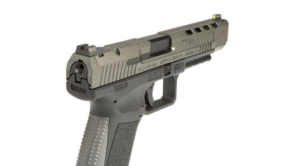 Night Fision Perfect Dot Night Sight Set w/Front, Square Rear, Yellow Front w/Green Tritium, Black Rear w/Green T, Fits Canik TP9SFx/TP9SFL, CNK-026-003-YGZG