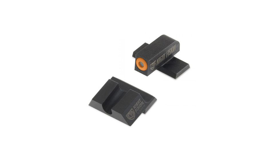 Night Fision Perfect Dot Night Sight Set w/Front, U Rear, Orange Front w/Green Tritium, Blank Rear, Fits Springfield XD-S &amp; XD-E, SPR-228-014-OGZX