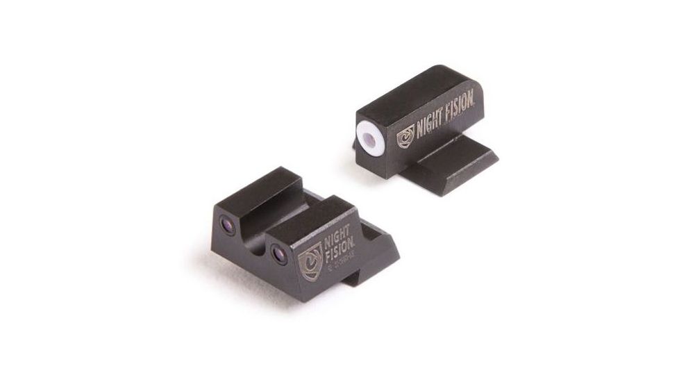 Night Fision Perfect Dot Suppressor Height Night Sight Set w/Front, Square Rear, White Front w/Green Tritium, Black Rear w/Green Tr, Canik Suppressor Height TP9SF ELITE/TP9SF/TP9, CNK-028-003-WGZG