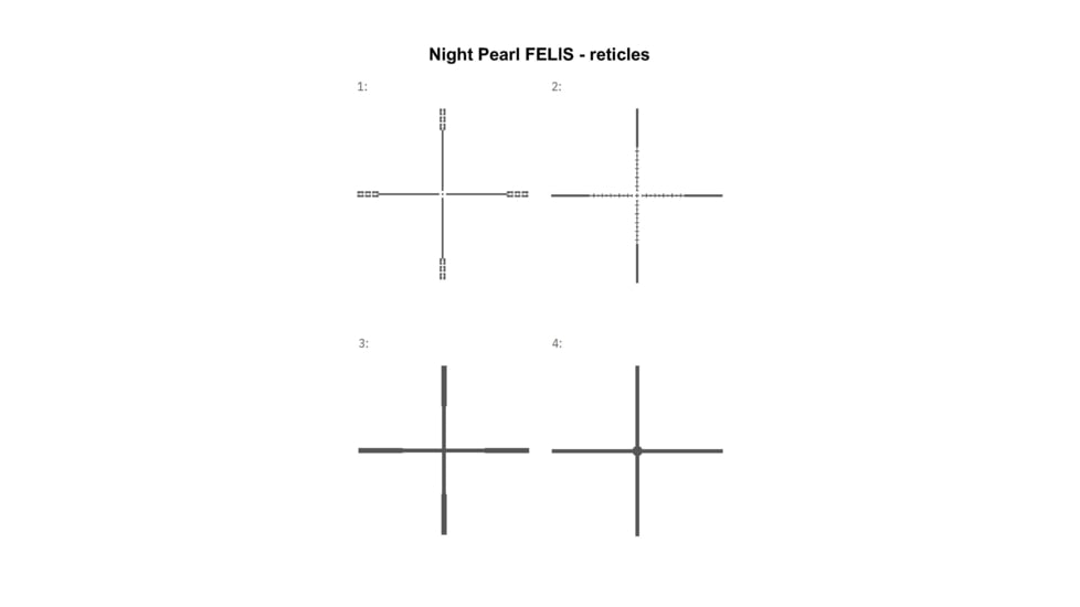 NIGHT PEARL Felis 4-16x22mm Rifle Scope, Black, 2NPFELIS