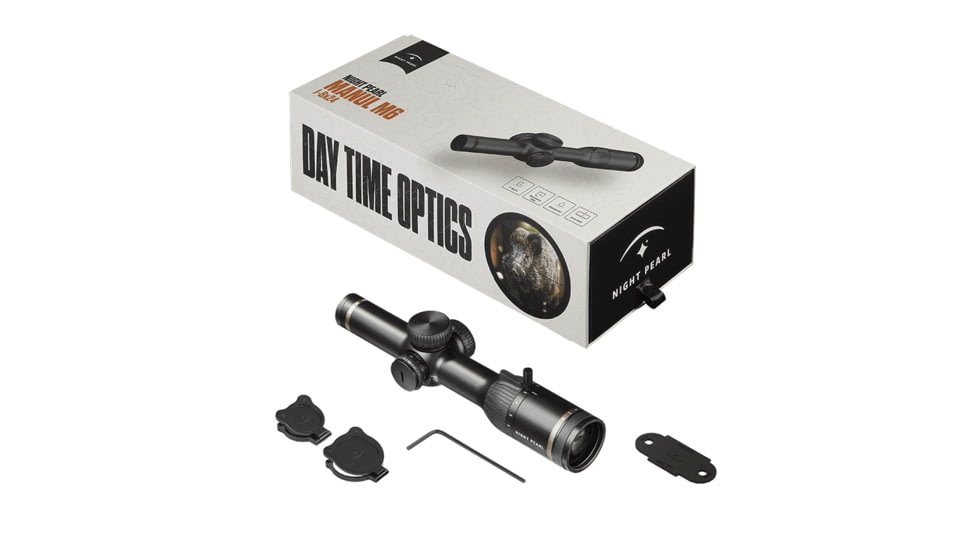 NIGHT PEARL Manul M6 1-6x24mm Rifle Scope, 30mm Tube, Second Focal Plane, 6, Black, 2NPMANUL1-6X24I