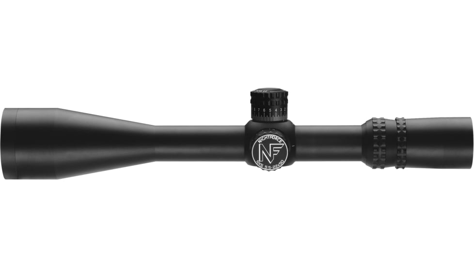 NightForce 5.5-22x50 NXS Tactical Rifle Scope, 30mm Tube, SFP, .250 MOA, ZeroStop, MOAR Reticle, Black, Full-Size, C433