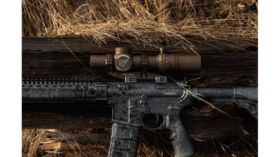 NightForce ATACR Rifle Scope, 1-8x24mm, 34mm Tube, F1/FFP, FC-DMx Reticle, Dark Earth, C672