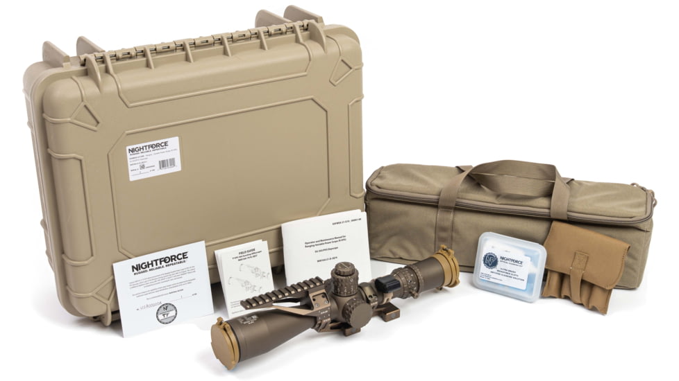 NightForce MIL-SPEC ATACR 4-20x50mm F1 R-VPS KIT 34mm Tube Rifle Scope, First Focal Plane, Horus Tremor 3 Reticle, Dark Earth, JQ74-M642-1