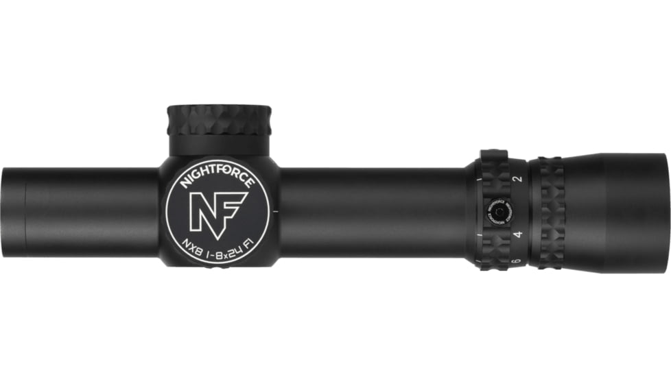 NightForce NX8 1-8x24mm 30mm Tube Riflescope, First Focal Plane, FC-DMx/FC-MOA Reticle, Black, C601