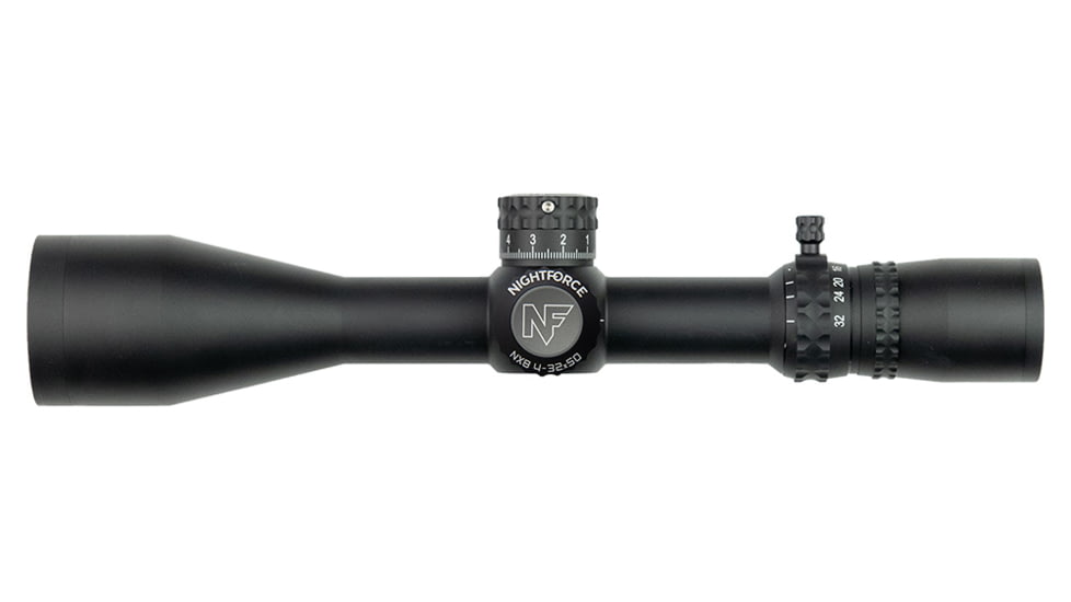 NightForce NX8 4-32X50mm Rifle Scope F2, ZeroStop, .1 Mil-Radian, DigIllum, PTL, Mil-CF2D, Black, C640