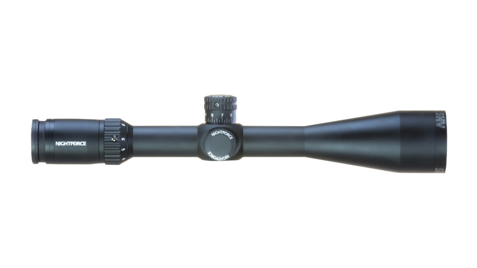 NightForce SHV 4-14x50mm F1 Rifle Scope, 30mm Tube, First Focal Plane, .250 MOA,Illuminated MOAR Reticle, Black, Full-Size, C556