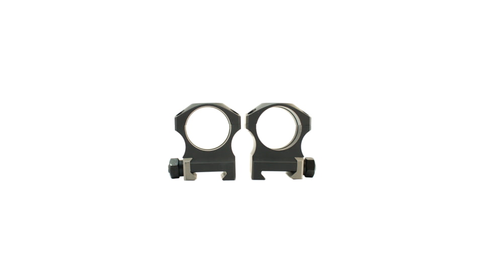 NightForce ULTRALITE 30mm Titanium/Alloy Ring Set, High, 1.125, 6 Screw, Black, Full-Size, A266