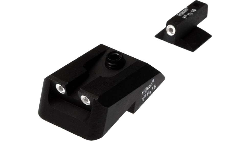 Nighthawk Custom 1911 Sight Kit, Defensive Fixed Rear, Two-Dot Tritium, Tritium Front .180in, SI0017-.180