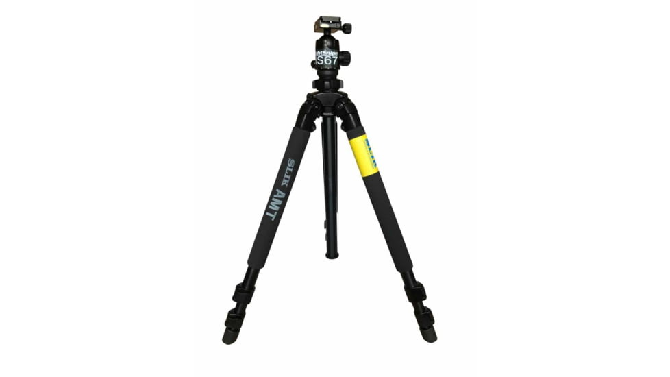NightSnipe Slik Pro 700 DX Aluminum Tripod, NightSnipe NS67 Ball Head and NightSnipe Picatinny Rail Mount Combo Kit, Black, SLIK-NS67-9072