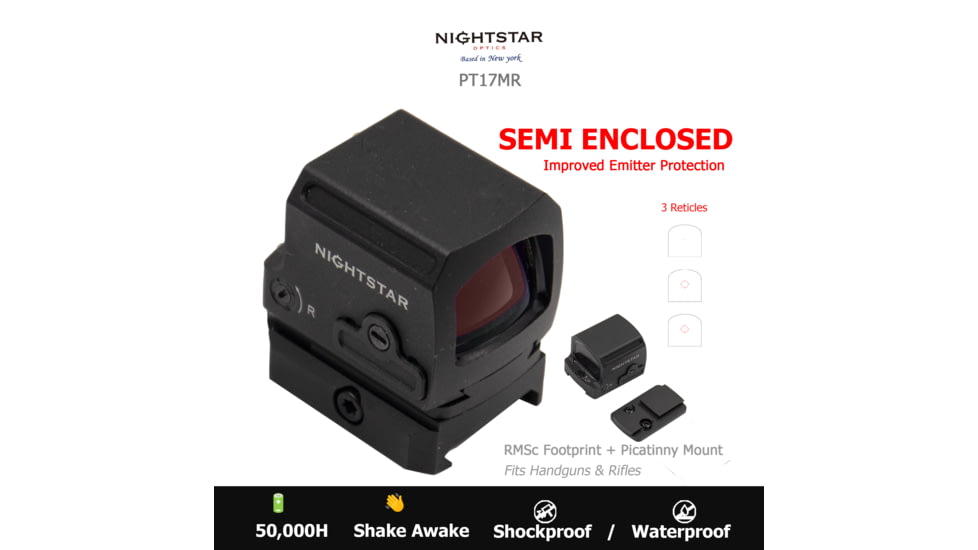 NightStar PT17MR 1x17mm Reflex Red Dot Sight