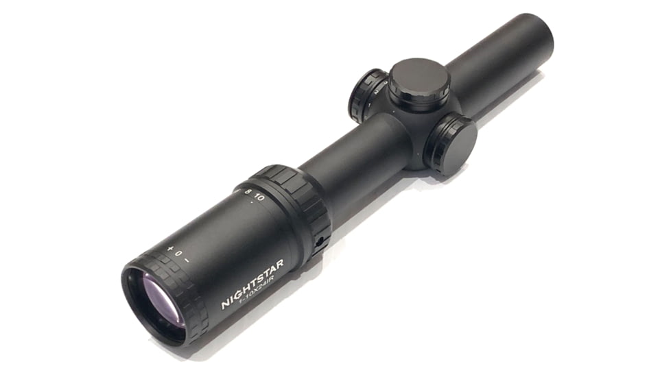 NightStar Rifle Scope, 1-10X24IR, 30mm Tube, CR1 Reticle, Low Profile, Fully Multi-Coated, Black, NS11024LCR1