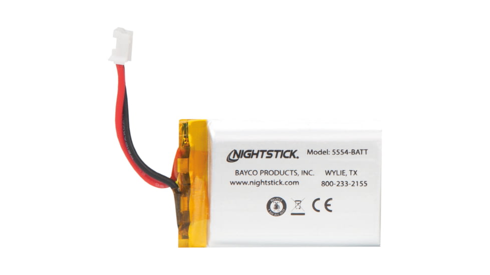 Nightstick 3.7V 1000mA Lithium Polymer Rechargeable Battery, White, 5554-BATT