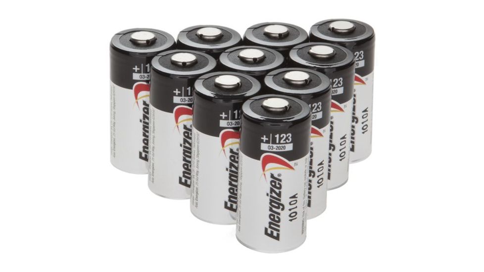 Nightstick CR-123 Lithium Batteries,Black,Pack of 10 CR-123-10