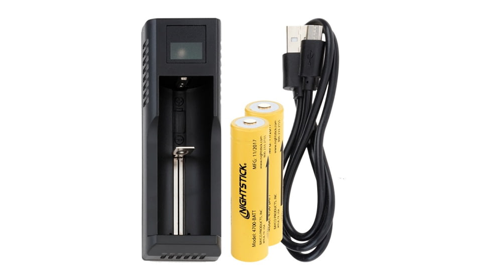 Dual 18650 3400mA Rechargeable Lithium-ion Batteries w/ External Charger &amp; Cable