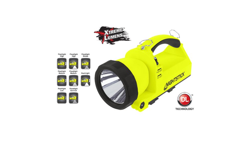 Nightstick Intrisically Safe Xtreme Lumens Rechargeable X-Series Dual-Light Lantern Light w/ Articulating Head, Green, XPR-5586GX