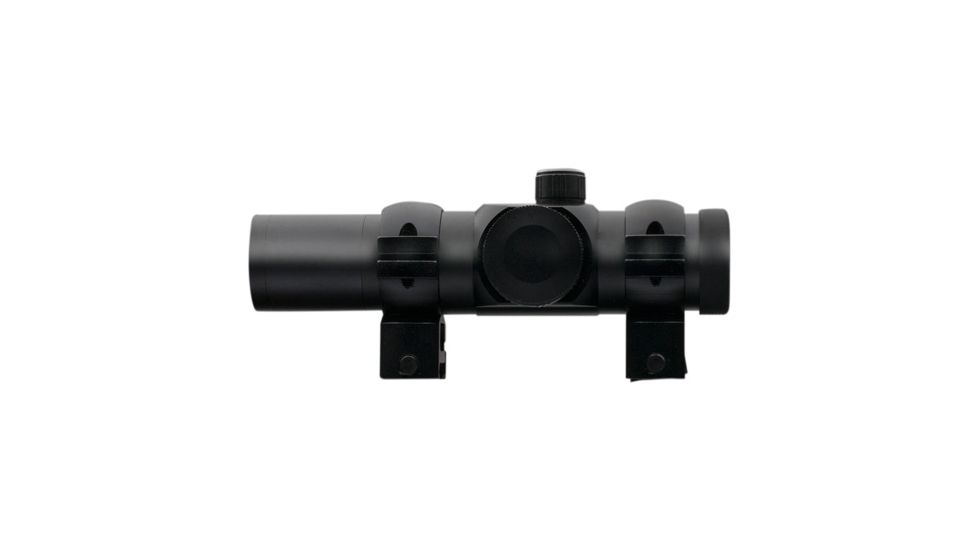 USED Nikko Stirling NRD2538 1x25mm Red Dot Sight w/3/8 Scope Ring Mounts, 4 MOA Dot Size, Black, nrd2538, EDEMO2, Used, Condition Fair, Installed/Mounted
