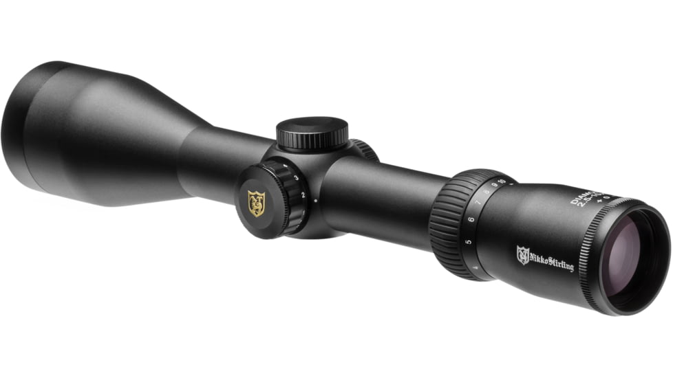 Nikko Stirling Diamond 2.5-10x50mm Rifle Scope, 30mm Tube, Illuminated German #4 Dot Reticle, Black, ndsi251050