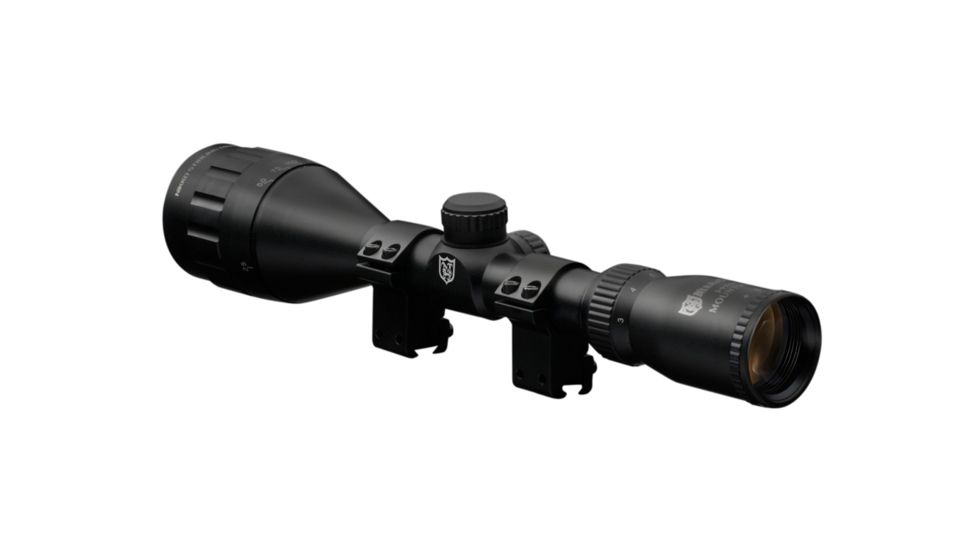 Nikko Stirling Mountmaster Rifle Scope 3-9x50mm Adjustable Objective Mil-Dot Reticle Matte Black Finish With One Inch Rings