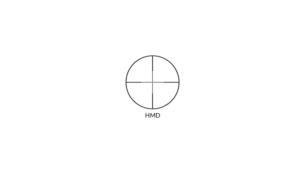 Nikko Stirling Mountmaster Silver Crown 6x40mm Rifle Scope, 1in Tube, HMD Reticle, 1/4 MOA, Black, nsc640n