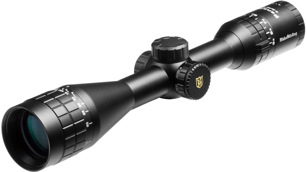 Nikko Stirling Panamax 3-9x40 AO, 1in Tube Rifle Scope, Half Mil Dot Reticle, 1/4 MOA, Matte Black, NPW3940AO