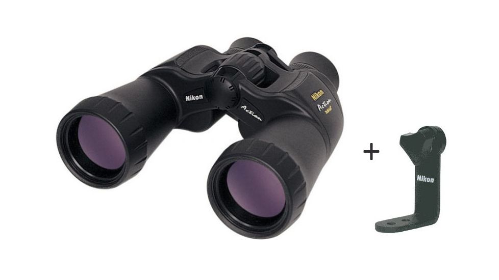 Nikon 10x50 Action Porro Prism Center Focus Binoculars w/ Nikon Binocular Tripod Adapter