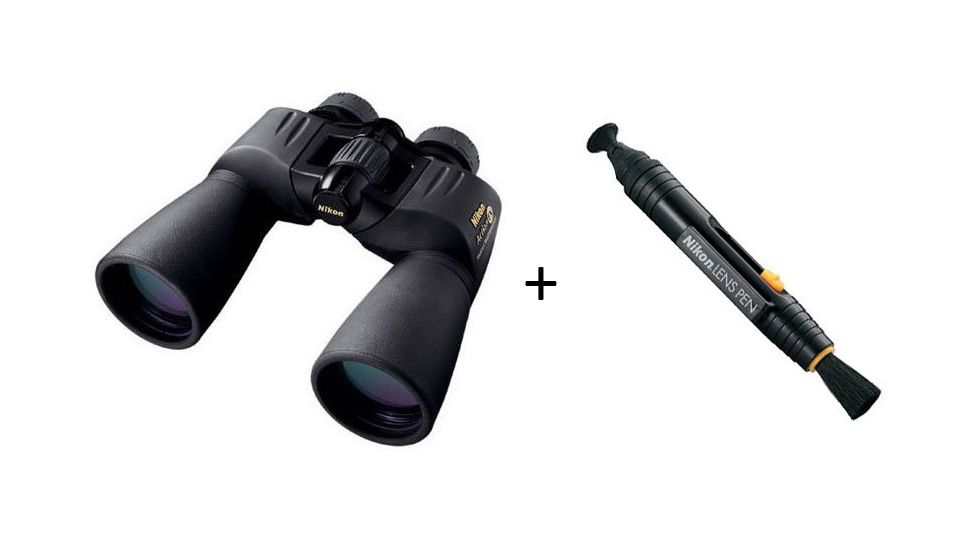 Nikon 10x50 Action Extreme Waterproof Binoculars 7245 w/ Nikon LensPen Cleaning System, Black 7072