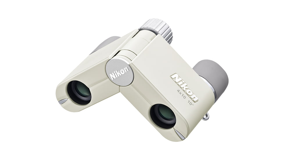 Nikon CF 4x10mm Roof Prism Binoculars, Ivory White, 16841