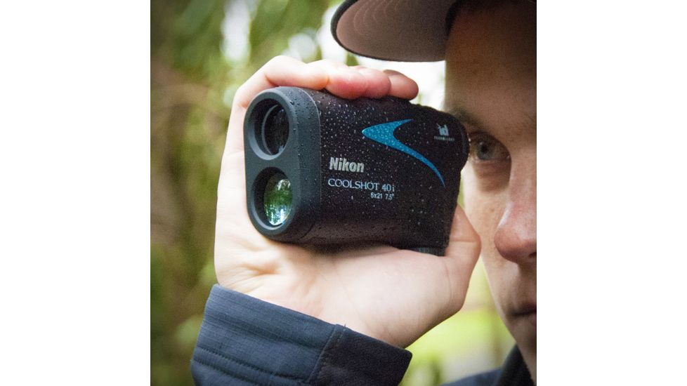 Nikon CoolShot 40i 6x21mm Golf RangeFinder, Black/Blue, 16202