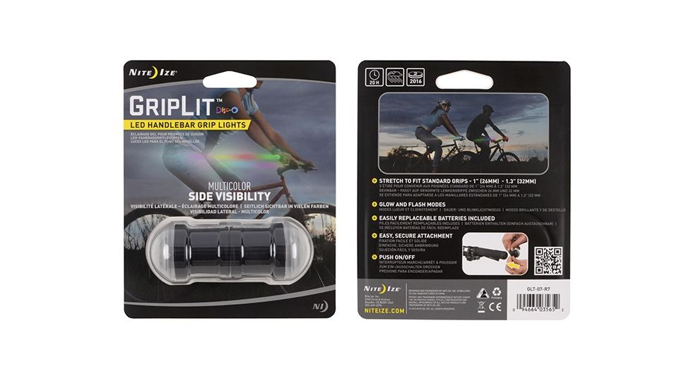 Nite Ize Griplit LED Handlebar Bike Light,Disco GLT-07-R7