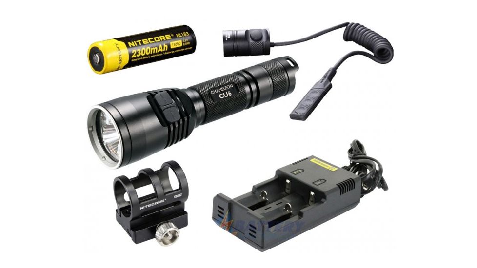 Nitecore CU6 Night Hunting Flashlight Kit w/ GM02 Weapon Mount,RSW1 Pressure Switch NITECORE-CU6-HUNTING-KIT