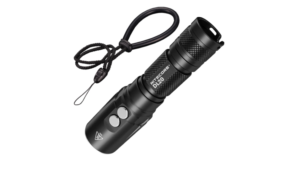 Nitecore DL20 100m Underwater Submersible 1000 Lumen Dive Light with Red Light, Black, 6952506405275