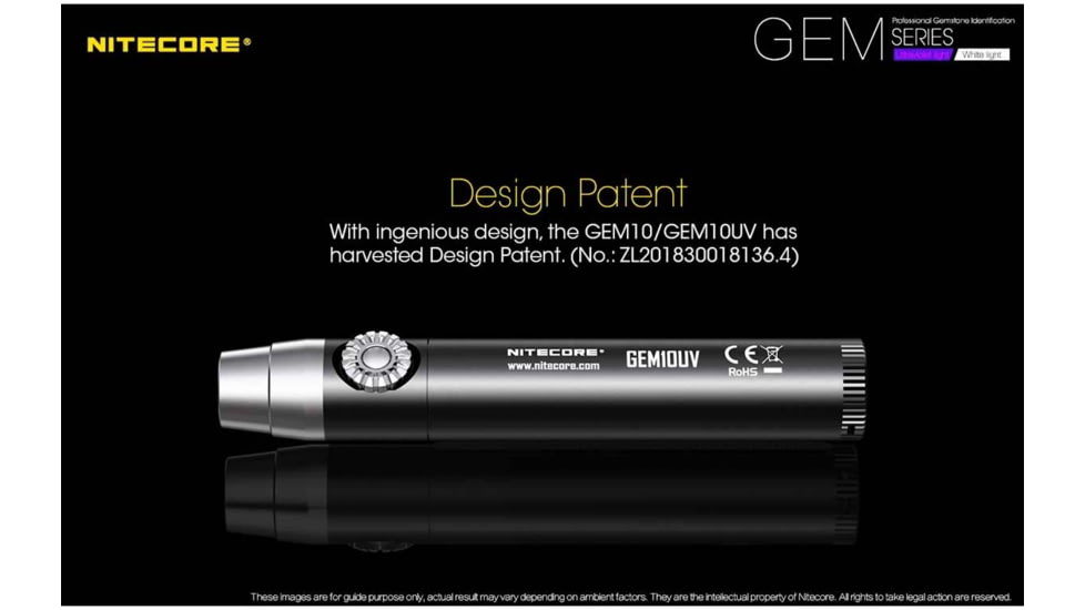Nitecore GEM10 1 x 18650/ 2 x CR123A/ RCR123A CREE XP-L HI V3 LED Jeweler Flashlight, 800 Lumens, Silver, GEM-10