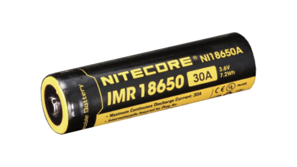 Nitecore IMR 18650 3.6V 2000mAh Batteries, Black, NL18650A