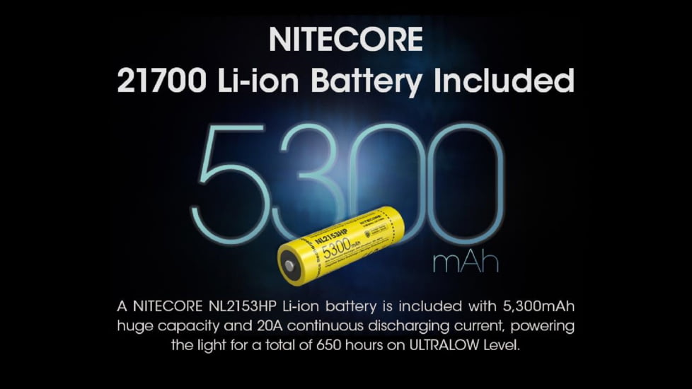 Nitecore MH25 Pro UHi40 LED Rechargeable Flashlight, 3300 Lumens, Black, FL-NITE-MH25PRO