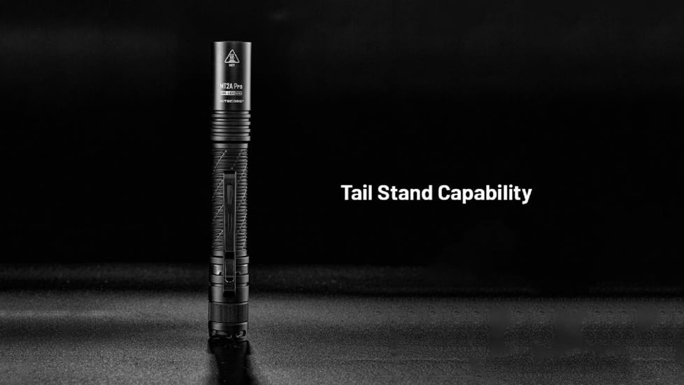Nitecore MT2A Pro LED EDC Rechargeable Flashlight, AA, 1000 Lumen, Black, FL-NITE-MT2APRO