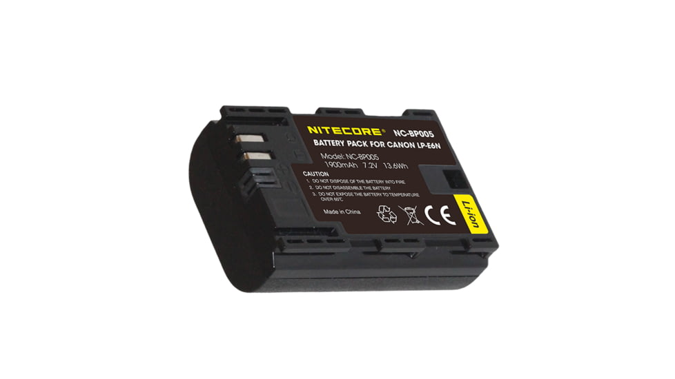 Nitecore NC-BP005 Camera Battery, Canon LP-E6N, Black, 6952506494545
