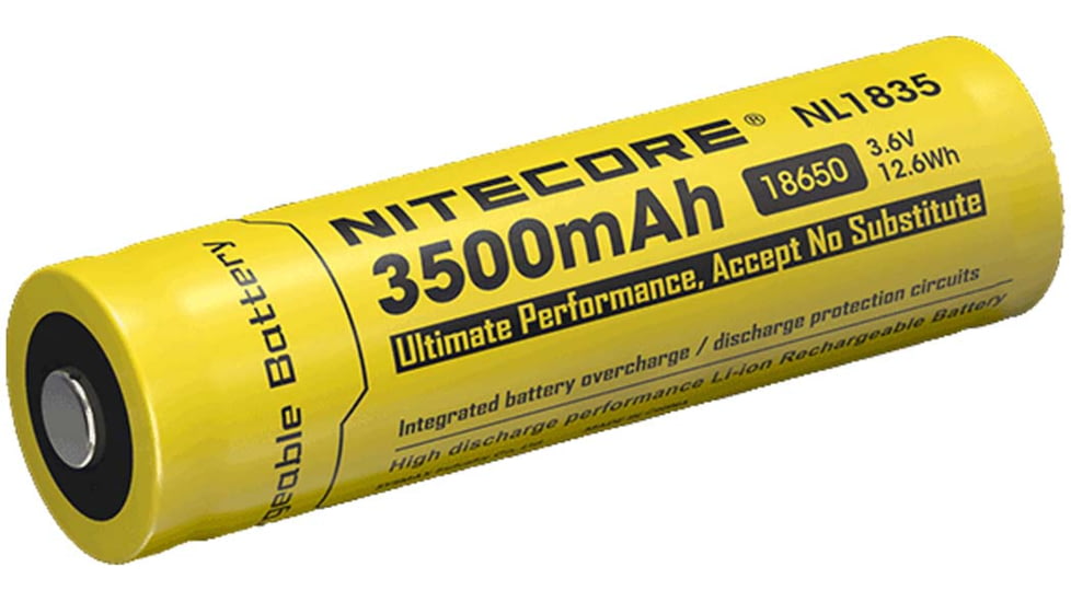 Nitecore NL1835 3500mAh Rechargeable 18650 Battery, Yellow, 6952506491469
