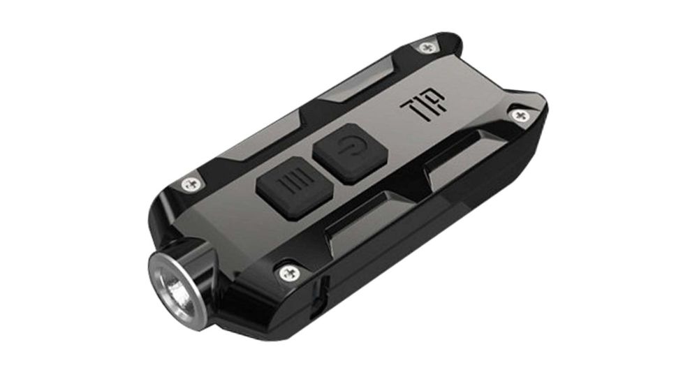 Nitecore TIP SS USB Rechargeable Stainless Steel Key Light, Black NITECORE-TIP-SS-BLACK