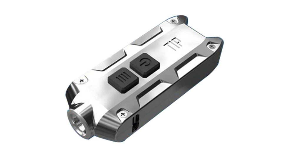 Nitecore TIP SS USB Rechargeable Stainless Steel Key Light, Glacier NITECORE-TIP-SS-GLACIER