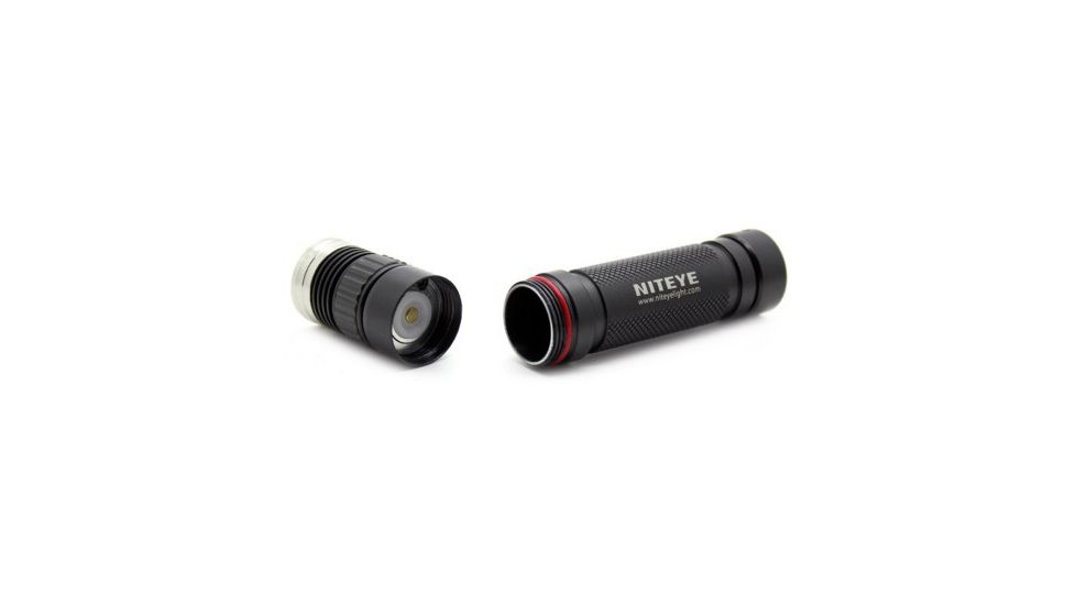 Niteye EYE15 LED Flashlight - 500 Lumens - CREE XM-L U2 LED - Runs on 2x CR123A or 1x 18650 batteries (Batteries not Included), Black NITEYE-EYE15-XML2
