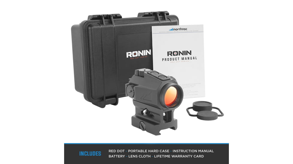 Northtac Ronin P12 1x20mm Red Dot Sight, Matte, Black, P12C